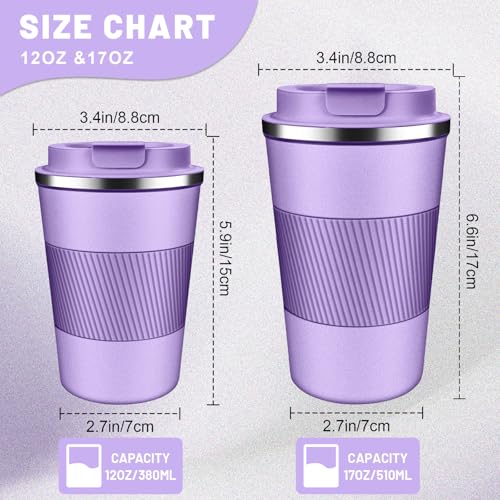 Insulated Coffee Tumblers with Flip Lid 12oz