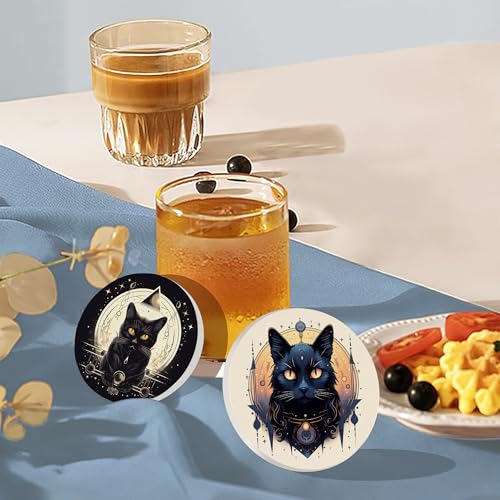 Drink Coasters Set of 6 with Holder