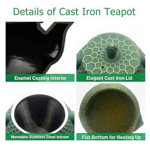 Cast Iron Teapot and Cups Set