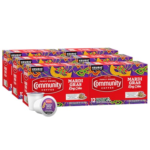 Mardi Gras King Cake Flavored 72 Count Coffee Pods