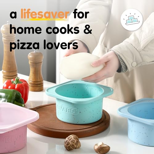 PLUS 1000ml Pizza Dough Proofing Containers for DIY family Artisan Pizza (3 Count)