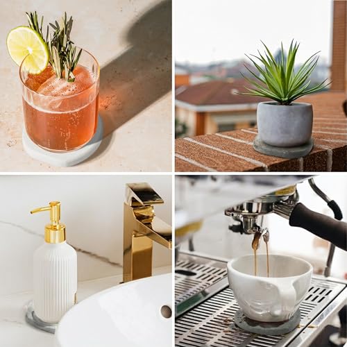 6 Pack Diatomite Absorbent Coasters for Drinks (6 Count)