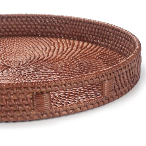11.8 inch Round Rattan Tray