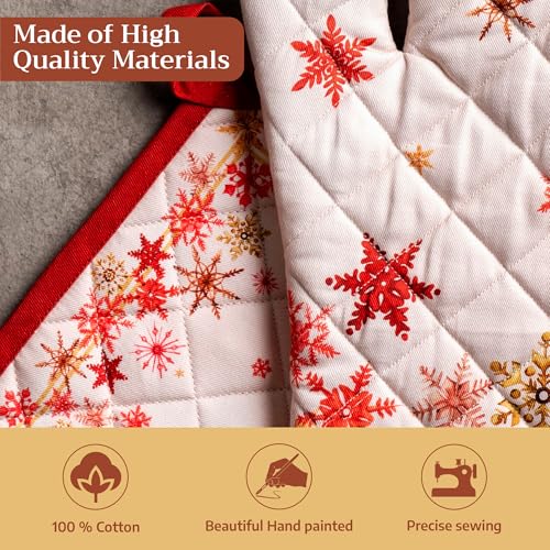 100% Cotton Oven Mitt & Pot Holder Set