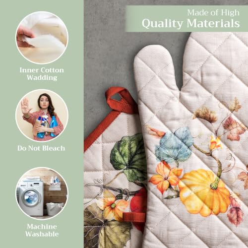 100% Cotton Oven Mitt & Pot Holder Set