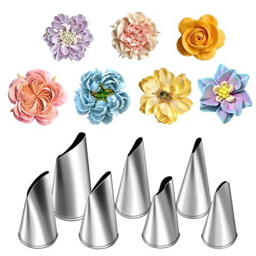 7 Pieces Set Stainless Steel Cake Decorating Tips Set (7 Count)
