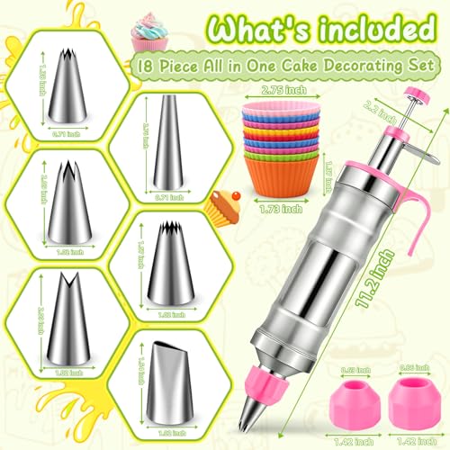 Dessert Decorating Syringe Set (18 Count)