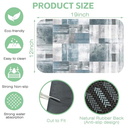Dish Drying Mat for Kitchen Counter Absorbent Dish Coffee Mat 12"X19"