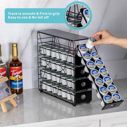 K Cup Organizer for Keurig Pod Drawer Large Mullti Tier Coffee Pod Holder
