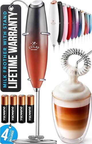 Powerful Milk Frother Wand With Duracell Batteries