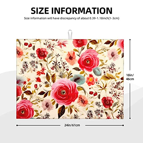 Large Dish Drying Mats For Kitchen Counter Microfiber Kitchen Drying Mat XL Draining Pad Absorbent Quick Drying Dish Mat 18x24 Inch