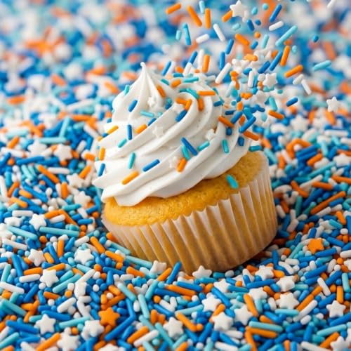 Blue and Orange dessert Sprinkles