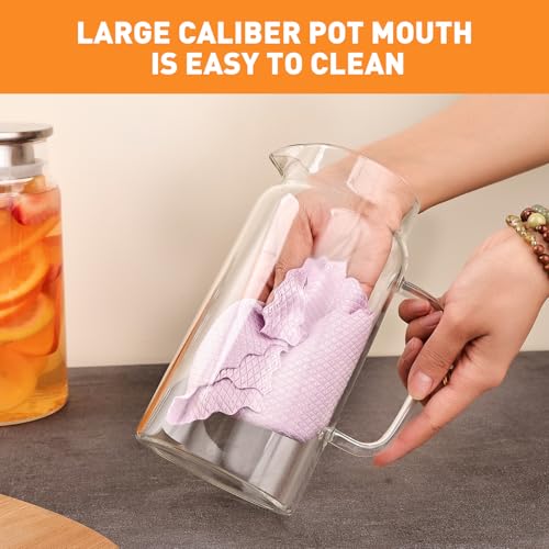 Set of 2 Glass Pitcher with Lid (2 Count)