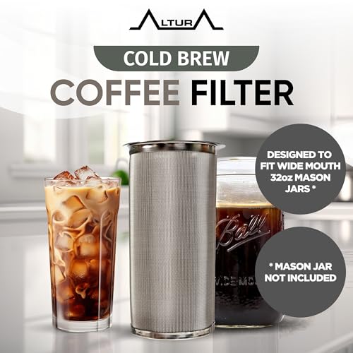 The TUBE Cold Brew Coffee Maker and Tea Infuser for Wide Mouth Mason Jars