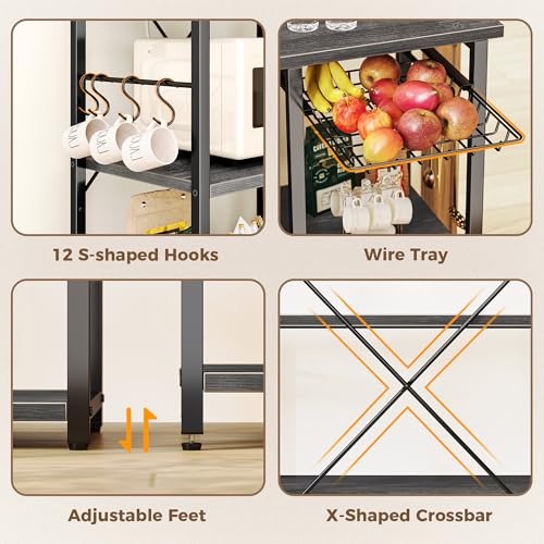 Large Bakers Rack with Power Outlets
