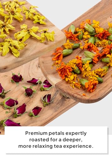 Korean Food Premium Flower Tea Gift Set Organic Caffeine (15 Count)