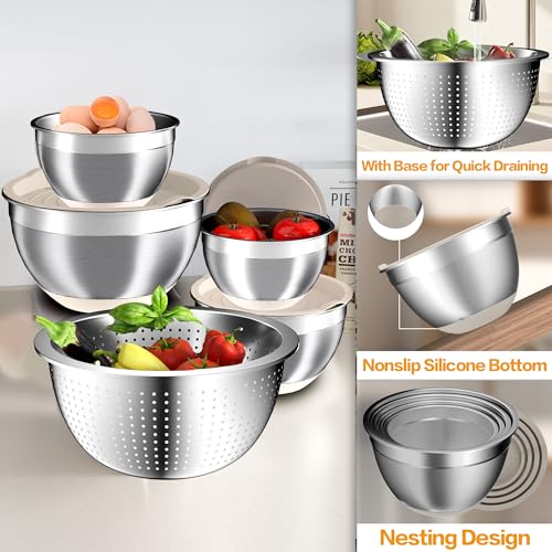 Mixing Bowls with Airtight Lids Set (8 Count)