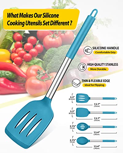 Pack of 4 Silicone Cooking Utensils Set (4 Count)