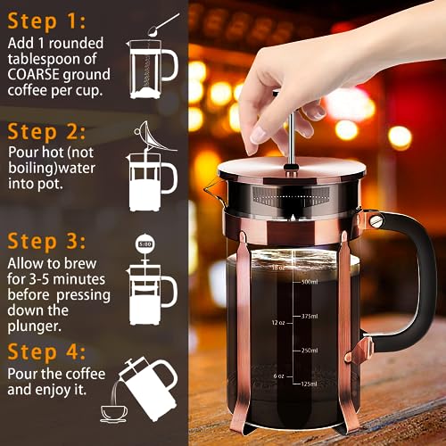 French Press Coffee Maker 304 Stainless Steel Coffee Press