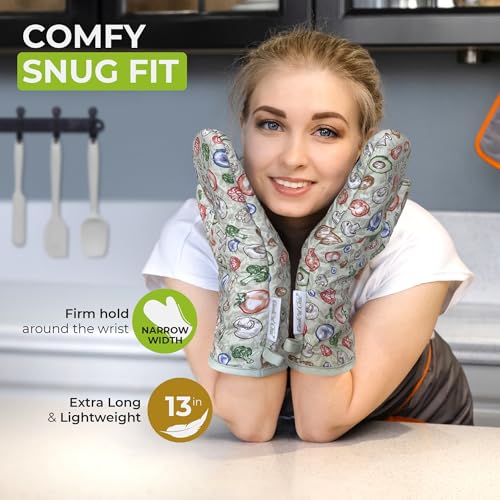 Premium Heat Resistant Oven Mitts (2 Count)