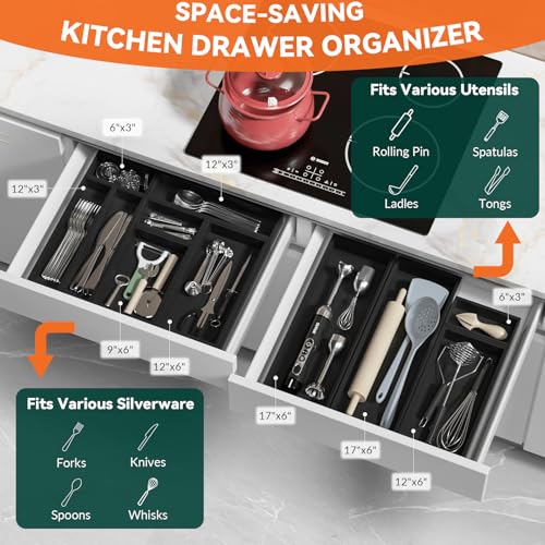 Bamboo Kitchen Drawer Organizer (2 Count)