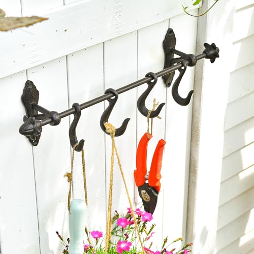 Vintage Cast Iron Wall Hook Rack
