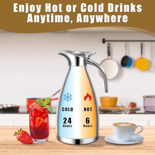 2 Pcs 68oz Thermal Coffee Carafe for Keeping Hot (2 Count)