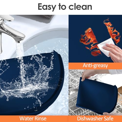 Silicone Coffee Maker Mat with Lip for Countertops