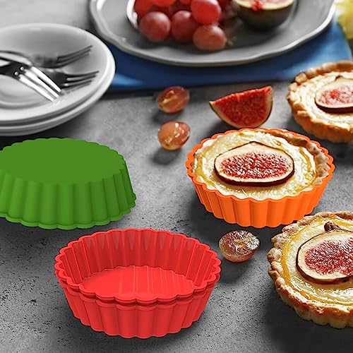 Silicone Mini Tart Pan 4 Inch Non (8 Count)