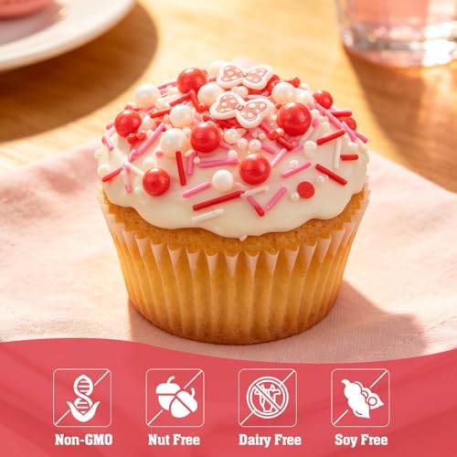 Red Bow Sprinkles 130g (4.58 Ounce)