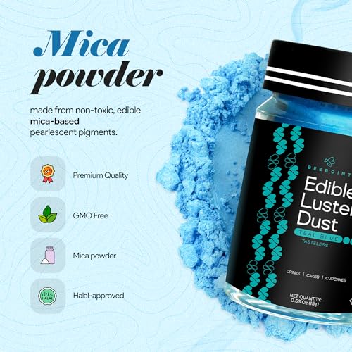 Teal Blue Edible Luster Dust 15g