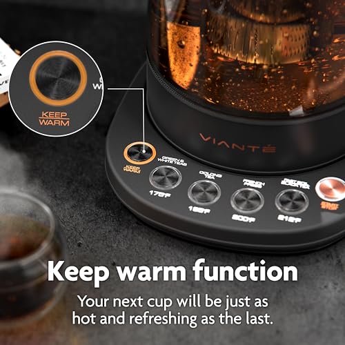 Viante Alba Electric Tea Kettle With Infuser