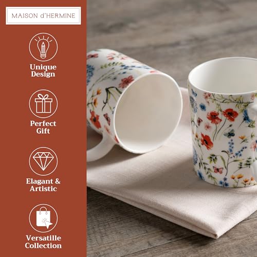 Coffee Mug with Handles Tea Cups (2 Count)