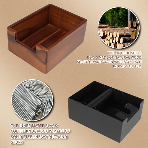 Espresso Knock Box with Tamping Station