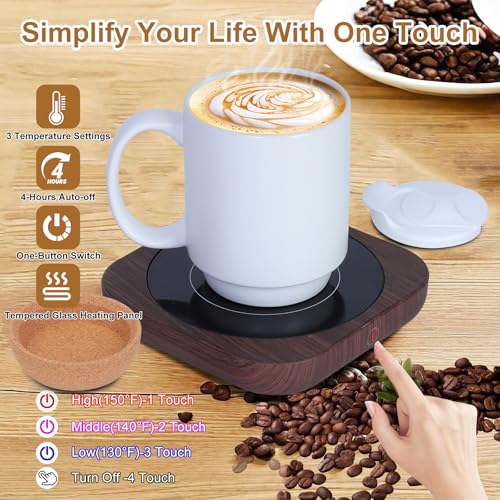 Coffee Mug Warmer & Mug Set for Desk