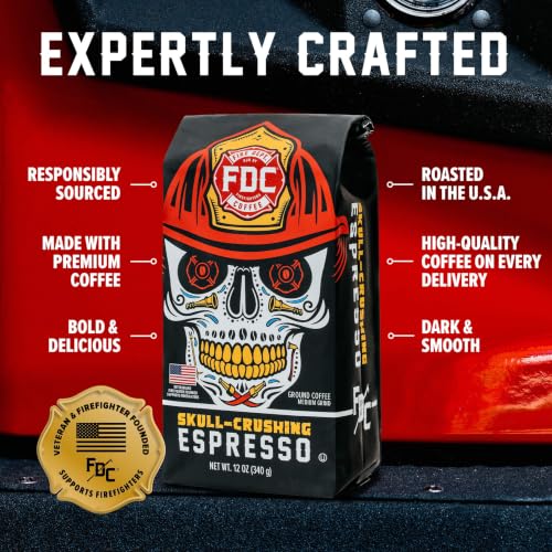 Skull Crushing Espresso Ground Coffee (12 Ounce)