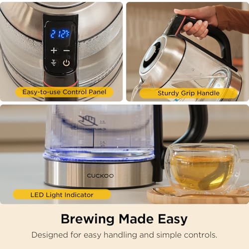 1.7L Glass Electric Kettle with Tea Infuser