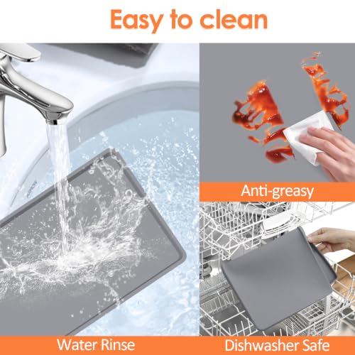 Silicone Coffee Maker Mat with Lip for Countertops
