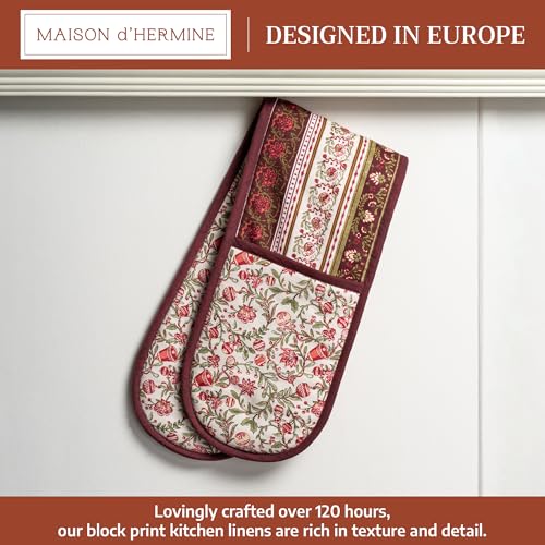 Double Oven Mitts 100% Cotton Double Oven Glove