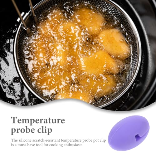 Thermometer Pot Clip Temperature Probe Clip Holder for Pots and Pans Cooking Thermometer Bracket for Candy Baking Meat Saucepan 1.85 X 1.14 X 1.14 in