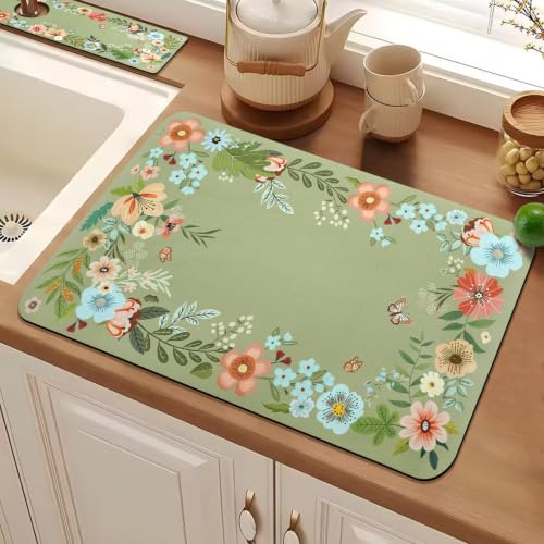 24.5" x 15.5" Dish Drying Mat & 24" x 5.5" Sink Splash Guard
