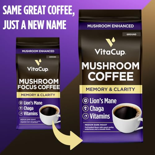 Mushroom Medium Dark Roast Ground Coffee (30 Ounce)