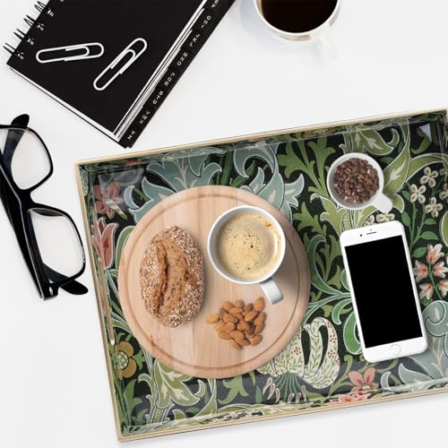 Plastic Serving Tray with Handles for Coffee Table