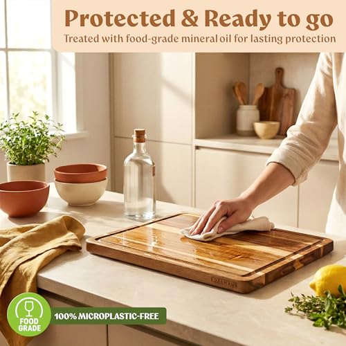 Extra Large Acacia Wood Cutting Board 17x13