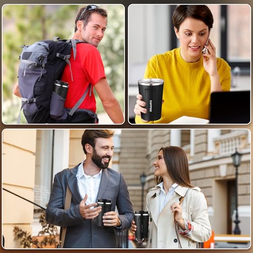 6 Pack 12oz Travel Coffee Mugs Insulated (6 Count)