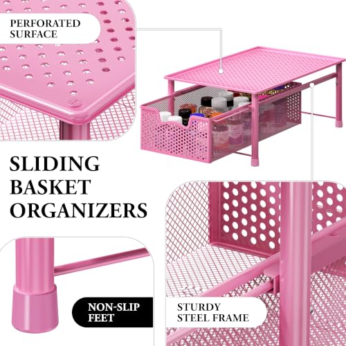 Stackable Cabinet Basket Drawer Organizer
