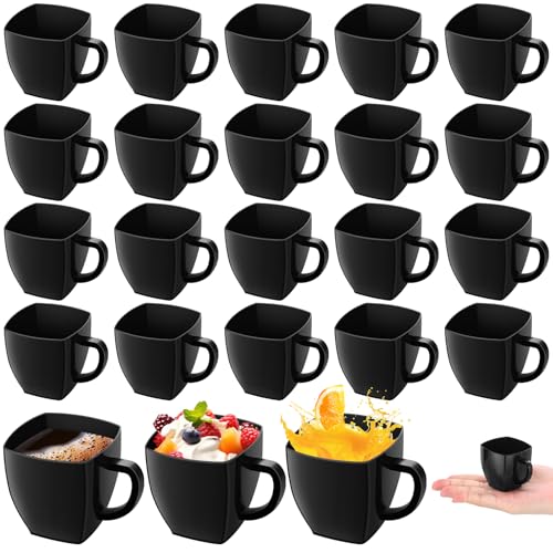 50 Pcs Mini Disposable Tea Cups with Handle (50 Count)