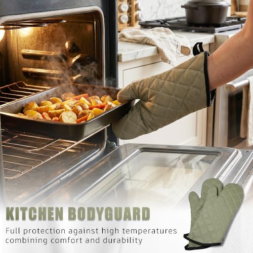 15" 425°F Terry Oven Mitts Quilted Heat Resistant Kitchen (2 Count)