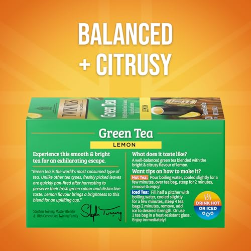 Green Tea with Lemon Caffeinated Tea Bags (120 Count)