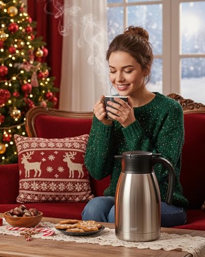 51Oz Stainless Steel Thermal Coffee Carafe with Lid